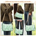 thumbnail image 5 of Womens Chain Shoulder Bag Green in Peony Floral Classic Tote Handbags Fashion Clutch Hobo Purse with Zipper for Travel Casual, 5 of 7