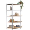thumbnail image 2 of vidaXL 5-Layer Shelves 3 pcs Silver Steel&Engineered Wood, 2 of 5