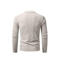thumbnail image 3 of QHRMKOG Sweaters for Men Relaxed Fit Long Sleeve V Neck Knit Cardigan Sweater Comfort Button Up Cardigan Trendy Clothes Beige 2XL, 3 of 5