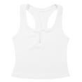 thumbnail image 4 of Lixiuxyad Tank Tops for Women Women's Tanks Everyday Wear Low U Neck Fitted Sleeveless Design With Button Decoration Perfect For Pairing With Jeans Casual Pants Or Skirts(White M), 4 of 5