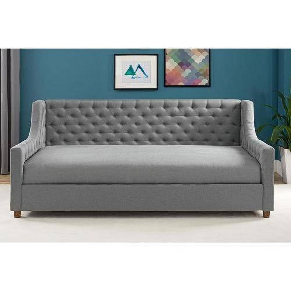 Jordyn Upholstered Daybed Twin, Grey Linen - image 3 of 8