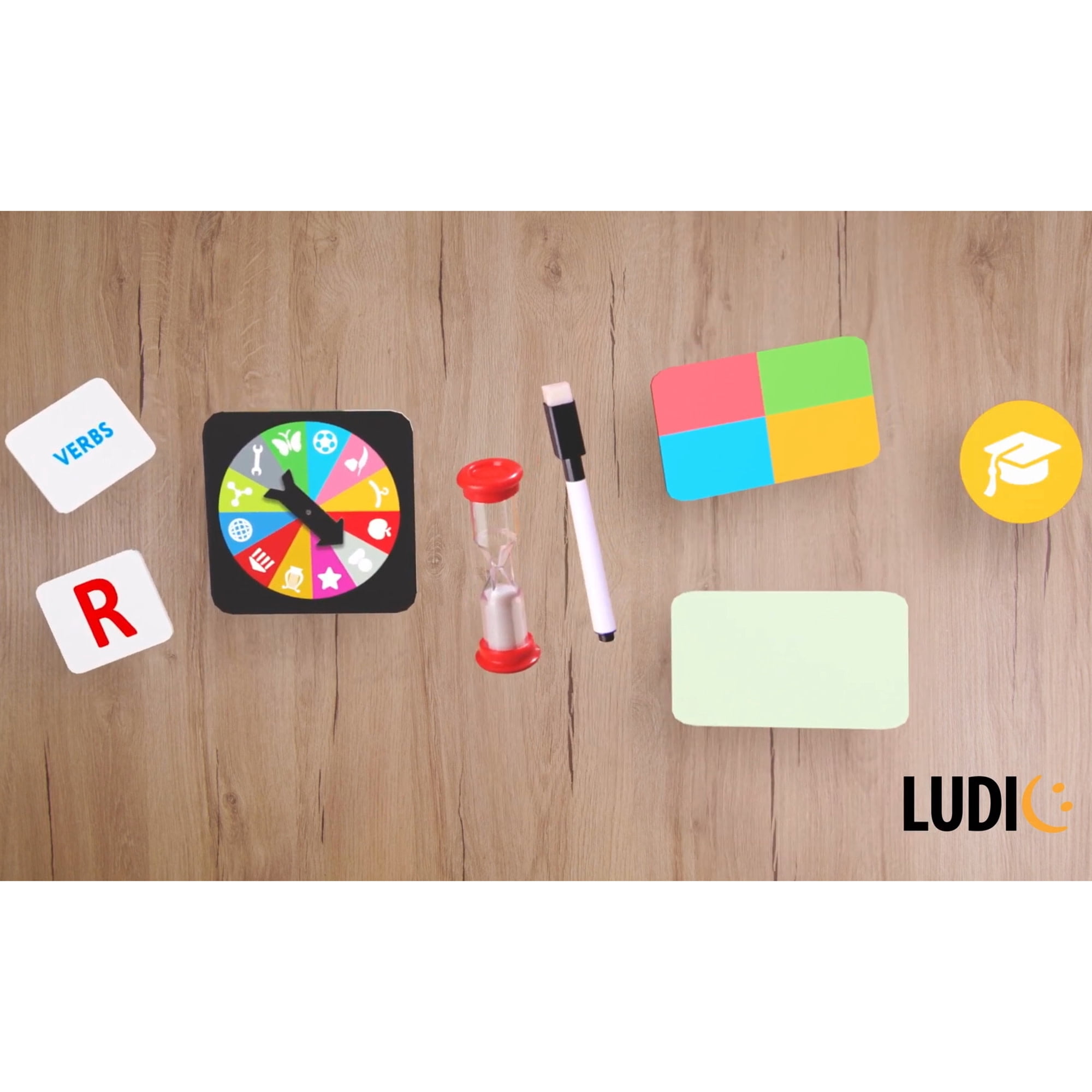 Ludic Nomen - The Word Chain Game, Letter & Category Matching, Strategy Party Board Game, Test Your Vocabulary & Creativity, Family Age 8+, 2-4 Player