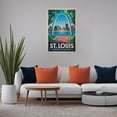thumbnail image 5 of Vintage St. Louis Cityscape Retro U.S. Tourism with Iconic Arch & Mississippi River Canvas Poster, 5 of 8