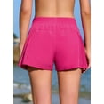 thumbnail image 5 of charmo essentials Womens Water Resistant Bathing trunks High Waisted Board Shorts with Pockets, 5 of 6