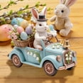 thumbnail image 5 of 1 PC Easter Farmhouse Metal Truck with Bunny & Eggs, Vintage Pickup Truck Village & Tabletop Decor, Easter Village Houses Home Decor (A), 5 of 5