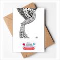 thumbnail image 1 of Bird Paint Running Long Feather Happy Birthday Greeting Cards Envelopes Blank, 1 of 3