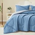 thumbnail image 7 of Bestier Blue Full Size Comforter Set | 3-Piece Bed in a Bag for All Seasons, Luxury Hotel Bedding Sets, U-Shaped Stitched Clump-Free Sorona Plant-Based Fiber, Gifts for Women Men, 7 of 7