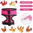 thumbnail image 2 of Harnais Respirant Réglable avec Laisse pour Poule, Canard, Oie, Poule, Marche, Taille M (Rose), 2 of 6