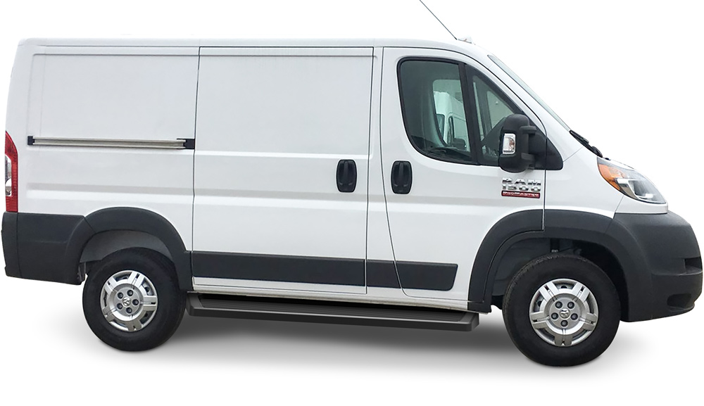 EBoard Running Boards For Ram Promaster 2014-2025 118" WB - 5" Black Aluminum Side Steps