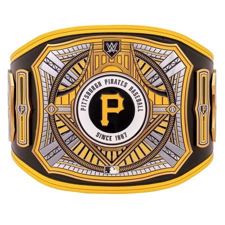 Pittsburgh Pirates Championship Belt Metal Plates Hand-Tooled Leather Strap Adult Size Collectible Pittsburgh Pirates Championship Belt Metal Plates Hand-Tooled Leather Strap Adult Size Collectible