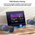 thumbnail image 3 of Wireless Bluetooth 5.0 3D Stereo Sound Built-In Mic Hands-free Call Support Bluetooth/U-Disk/AUX Audio/TF Card IPX5 Waterproof Speaker, 3 of 4