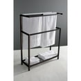 thumbnail image 4 of Kingston Brass SCC8367 Edenscape Freestanding Iron Towel Rack, Brushed Brass, 4 of 20