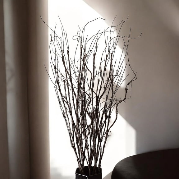 10Pcs Artificial Dried Stems, Bendable Fake Plants Bare Willow Branches for Vase Decor DIY Floral Arrangement Home Office Decorations