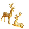 thumbnail image 4 of Figuras de renos (2 piezas), escultura navideña de renos, estatuas de renos, ciervos sin pelota, 4 of 9