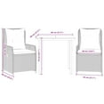 thumbnail image 6 of vidaXL Garden Dining Set Grey, Black, 6 of 9