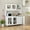 White, variant on KULAGAGA Kitchen Sideboard Buffet Cabinet, Baker's Rack Microwave Stand with Hutch, Open Shelves and Drawers, White