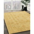 thumbnail image 3 of Ahgly Company Machine Washable Indoor Square Abstract Chrome Gold Yellow Area Rugs, 5' Square, 3 of 7
