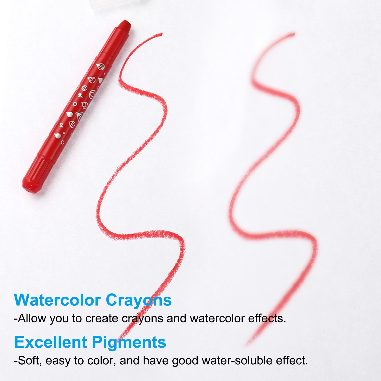 Unique Bargains Watercolor Crayon Pencils for Coloring, Drawing, Painting Green