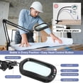 thumbnail image 2 of Large Magnifying Glass with Light and Clamp, Optical Glass Lens, 5 Color Modes, Stepless Dimmable, LED 2*14 Inch Swing Arm Lighted Magnifier Hands Free for Crafts, Reading, 2 of 7