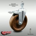 thumbnail image 2 of 5 Inch SS High Temp Phenolic 12mm Threaded Stem Caster with Total Lock Brake, 2 of 2