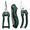 Green, variant on GAZILY® 3-Piece Pruning Shears Set, Garden Shears, Scissors and Clippers with Safety Lock for Flowers, Hand Pruners Gardening Tools for Trimming Flowers, Plants, Stems and Small Branches