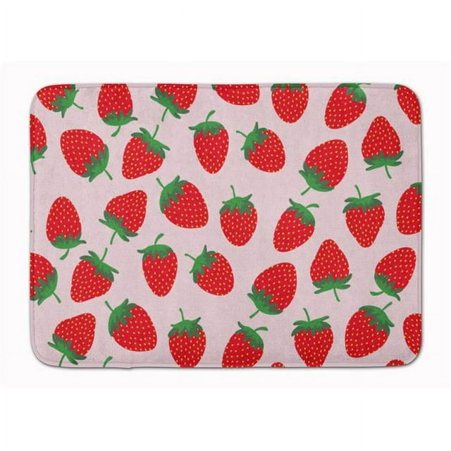 Carolines Treasures BB5146RUG Fraises sur Tapis de Mousse à Mémoire Lavable en Machine Rose