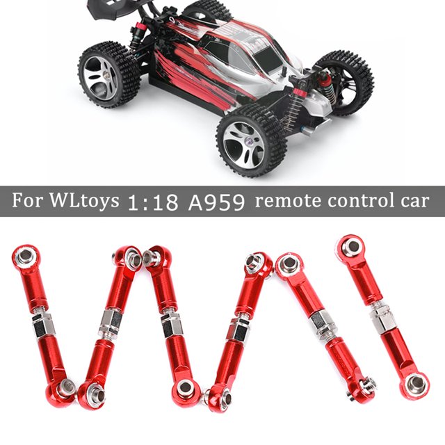 Wltoys A959B Pull Rod Upper Control Arm 6Pcs Metal Pull Rod Remote Control Car Sory For Wltoys 1 18 A959 Rc Car