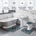 thumbnail image 5 of Blue Southwest Bath Mat 3 Piece Bathroom Rug Set, Farmhouse Boho Aztec Abstract Geometric Non Slip Bath Rug Contour Mat and Toilet Lid Cover, Absorbent Shower Mats Soft Bath Rugs and Mats Sets, 5 of 8