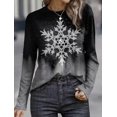 thumbnail image 1 of Camiseta para mujer, sudadera navideña de Papá Noel feo, cuadros de leopardo, estampado de copa de vino, manga larga, fiesta, Navidad, ajuste Regular, pintura, 1 of 4