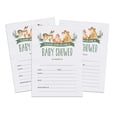 thumbnail image 1 of Inkdotpot 30Jungle Animals Baby Shower Invitation Cards Gender Neutral Fill In Blank Invites, 1 of 7
