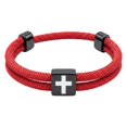 thumbnail image 2 of Christian Cross Rope Bracelet, Pendant Charm Bracelet with Cross Motif, Minimalist Cord Bracelet Unisex, Everyday Wear Gift Idea for Him Her, 2 of 2
