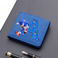 thumbnail image 2 of Cartera de lona de Sonics Man, monedero corto plegable de Anime Goku, tarjetero de dibujos animados para niños, bonito estuche para fotos y monedas para niños, bonitos regalos de cumpleaños, 2 of 4