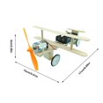 thumbnail image 3 of HLONK STEM Kit Wooden Construction Science Projects Assembly Mechanical Models 3D Building Blocks DIY Educational Toys Electric Taxiing Aircraft, 3 of 9