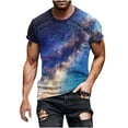 thumbnail image 2 of Fnnxeal Mens Green Abstract Glitch 3D Print T-Shirt Streetwear Graphic Tee Muscle Fit Performance Moisture Wicking Crewneck Sizes M-5XL,Size 2XL, 2 of 5