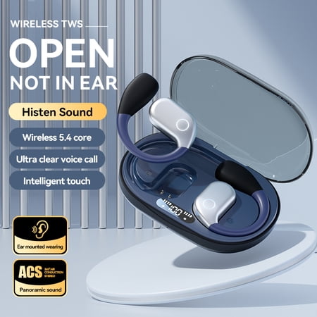 M82 new sports color blocked Bluetooth earphones with long battery life waterproof double-sided stereo noise reduction low latency and no in ear hanging design