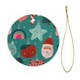thumbnail image 2 of Adorno navideño colgante de Feliz Navidad para árbol de Navidad - Decoraciones colgantes de cerámica para fiestas - Ideas para regalar adornos navideños, 2 of 8