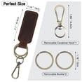 thumbnail image 2 of YSTIANN Genuine Leather Universal Car Keychain – Key Fob Holder Key Chain for Men & Women Durable Key Organizer WJ85-034, 2 of 6