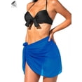 thumbnail image 3 of PULLIMORE Women Short Sarongs Bikini Wrap Sheer Chiffon Cover Ups Short Skirt for Swimwear Beachwear (Blue), 3 of 7