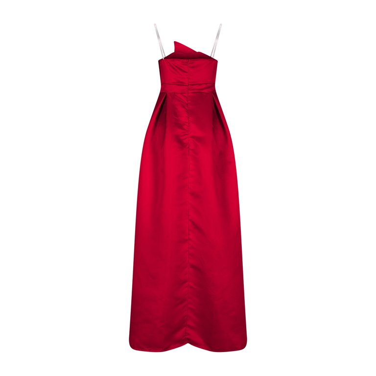 chinese dress ladies Morgan Red Mermaid Halter Neck Lace Mermaid Long Prom Dress main image 0