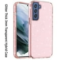 thumbnail image 3 of For Samsung Galaxy S22 Plus Glitter Ultra Thick 3mm Transparent Hybrid Case Cover - Pink, 3 of 3