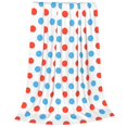 thumbnail image 2 of Balery Red Blue Polka Dots Manta de Felpa Suave y Acogedora – Cobija de Franela Aterciopelada para Cama, Lavable y Cálida para Sofá, Mascotas, Transpirable-60"x50", 2 of 7