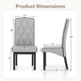 thumbnail image 3 of Gymax Modern Dining Chair Set of 2 w/ High Backrest High-density Sponge Cushion, 3 of 10