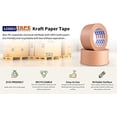 thumbnail image 2 of ADHES Heavy Duty Paper Packing Tape, Eco Friendly & Biodegradable, Writable & Uncoated Brown Packing Kraft Paper Tape for Masking, Sealing, and Packaging Use, 2 Inch x 43 Yards, 3, 2 of 7