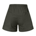 thumbnail image 4 of Womens Gym Shorts New Womens Summer Trendy Plus Size Comfy Drawstring Casual Elastic Waist Loose Shorts Pants with Pocket Dark Gray 3XL, 4 of 6