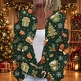 thumbnail image 2 of Christmas Cardigan Sweaters for Women Oversized Funny Xmas Tree Gift Print Casual Knit Cardigan Sweater Button Long Sleeve Open Front Cozy Fashion Fall Women's Sweaters Green M, 2 of 6
