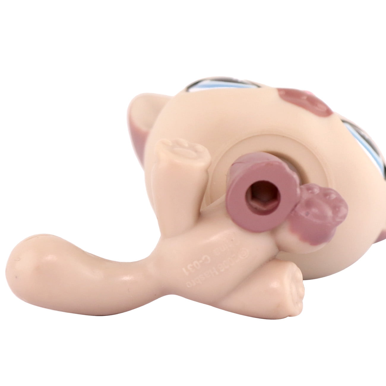 Mini lps shop Sitting Shorthair Cat #664 Brown Toy Blue Eyes for lps Collection Kids Gift Girl Play Figure