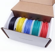 Treedix 5pcs 22AWG Wire Flexible Silicone Hookup Wire 22 Gauge Tinned Copper Jumper Wires Silicone Rubber Insulated 5 Color Cable …