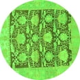 thumbnail image 1 of Ahgly Company Indoor Round Abstract Green Modern Area Rugs, 4' Round, 1 of 4