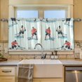 thumbnail image 2 of Yayeee Kitchen Curtains Tier Set of 2 Light Filtering 57"x36" Over Sink Window Panels, Ice Play, 2 of 7