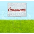 thumbnail image 1 of Ornaments Red & Chrome (18" x 24") Yard Sign, Includes Metal Step Stake, 1 of 6